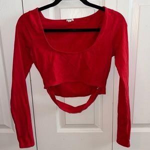 Red Long Sleeved Going Out Top